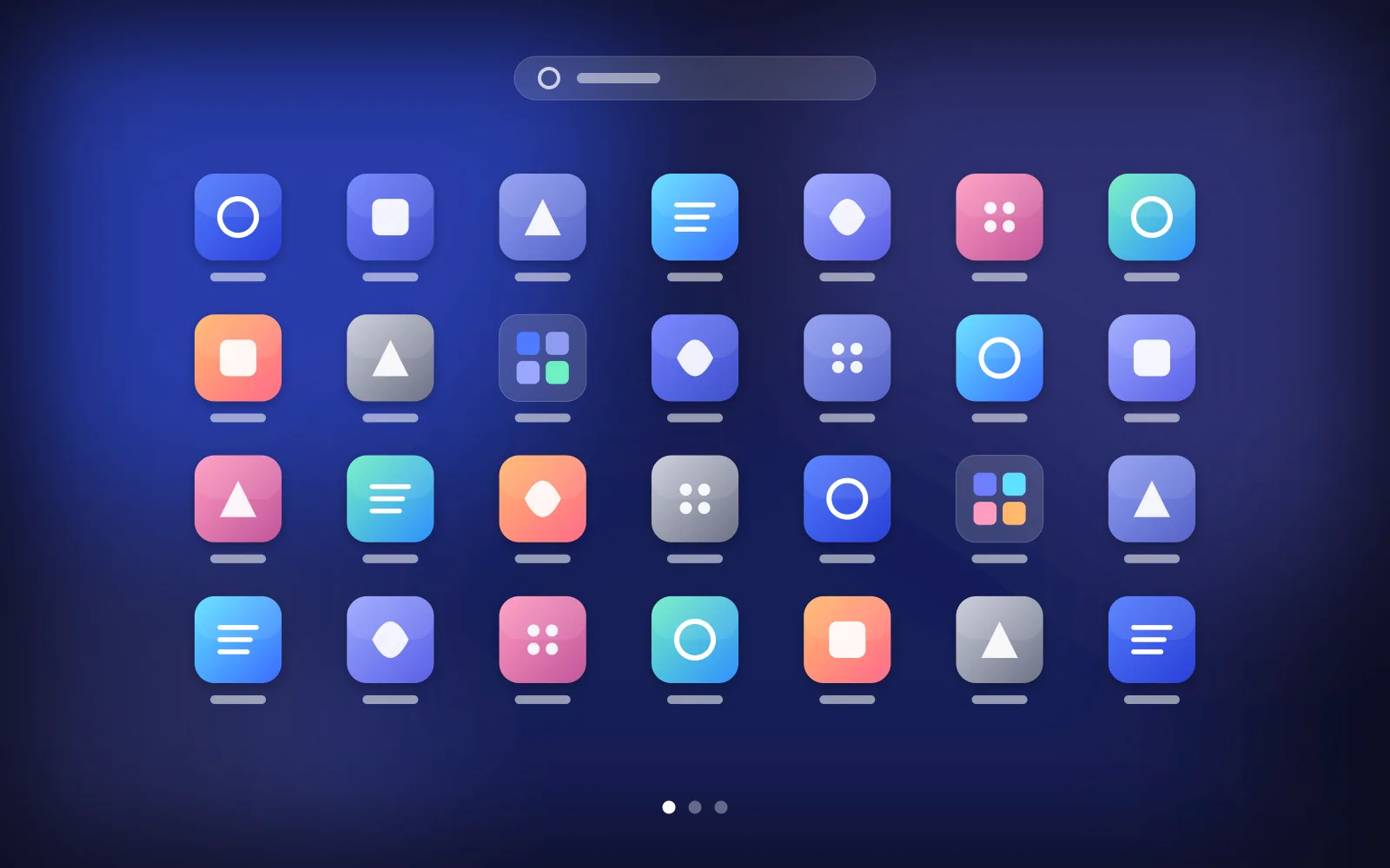 LaunchHome showing a full-screen grid of apps on macOS 27